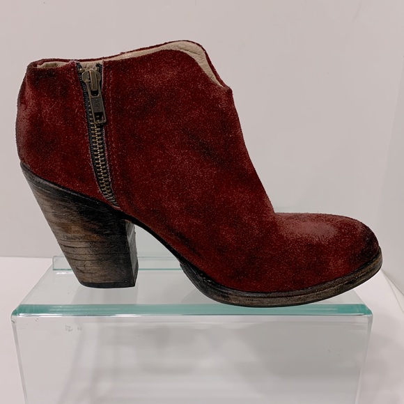 FREEBIRD Detroit red wine suede bootie - Picture 3 of 16